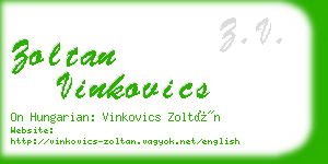 zoltan vinkovics business card